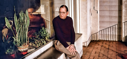 Walter Horn auf seiner Terrasse