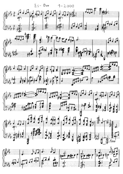Klavierstück Es-Dur, 1-2000, 1